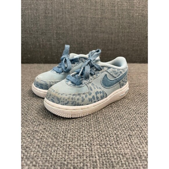 Nike Air Force 1 LV8 TD 'Blue Leopard' Size 7C - Picture 3 of 9